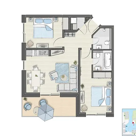 Yachthafen - Und Penthouses Apartmán *