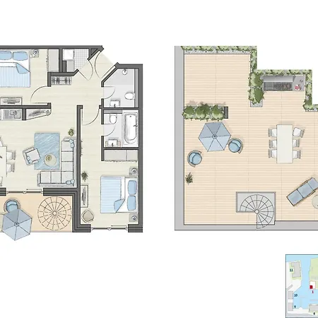 Апартаменты Yachthafen - Und Penthouses Барт